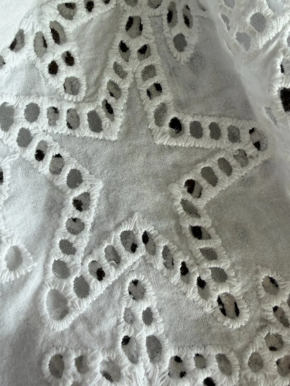 Alix of Bohemia Rhiannon star anglaise eyelet white blouse/shirt/top Sz M - Picture 9 of 14